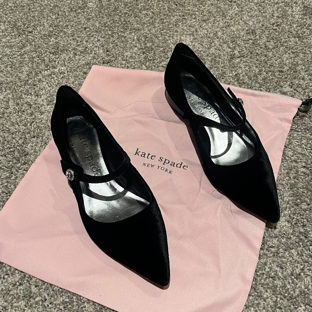 Kate spade velvet flats